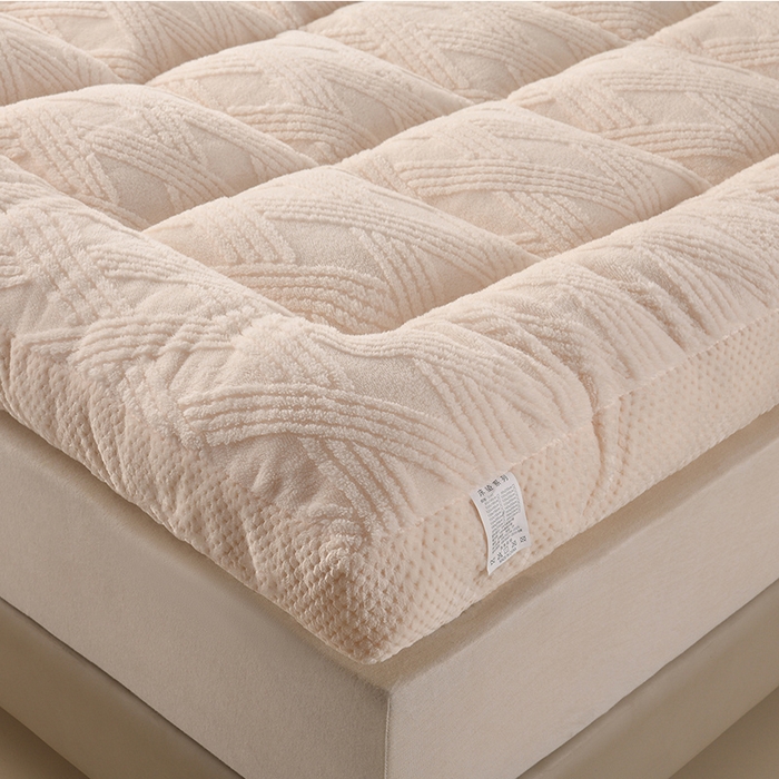 91家纺网 家纺一手货源 找家纺 （总）小叮当家纺仓储工厂店 2025新款亲肤舒适菠萝格系列床垫垫子-菠萝格