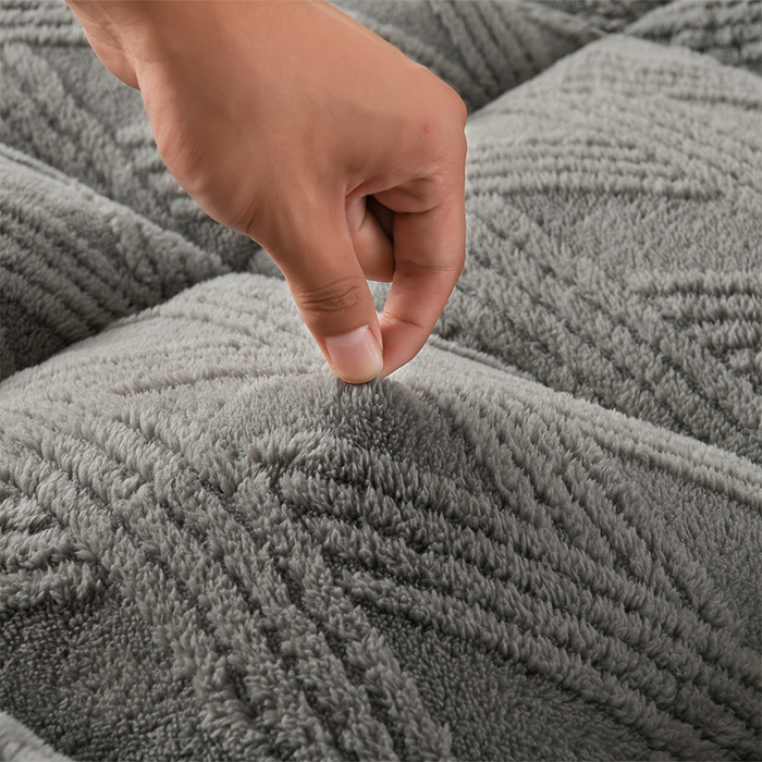 91家纺网 家纺一手货源 找家纺 小叮当家纺仓储工厂店 2025新款亲肤舒适菠萝格系列床垫垫子-菠萝格 菠萝格-深灰