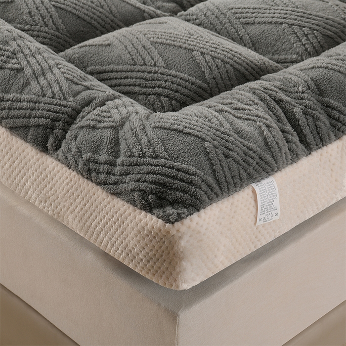 91家纺网 家纺一手货源 找家纺 小叮当家纺仓储工厂店 2025新款亲肤舒适菠萝格系列床垫垫子-菠萝格 菠萝格-深灰