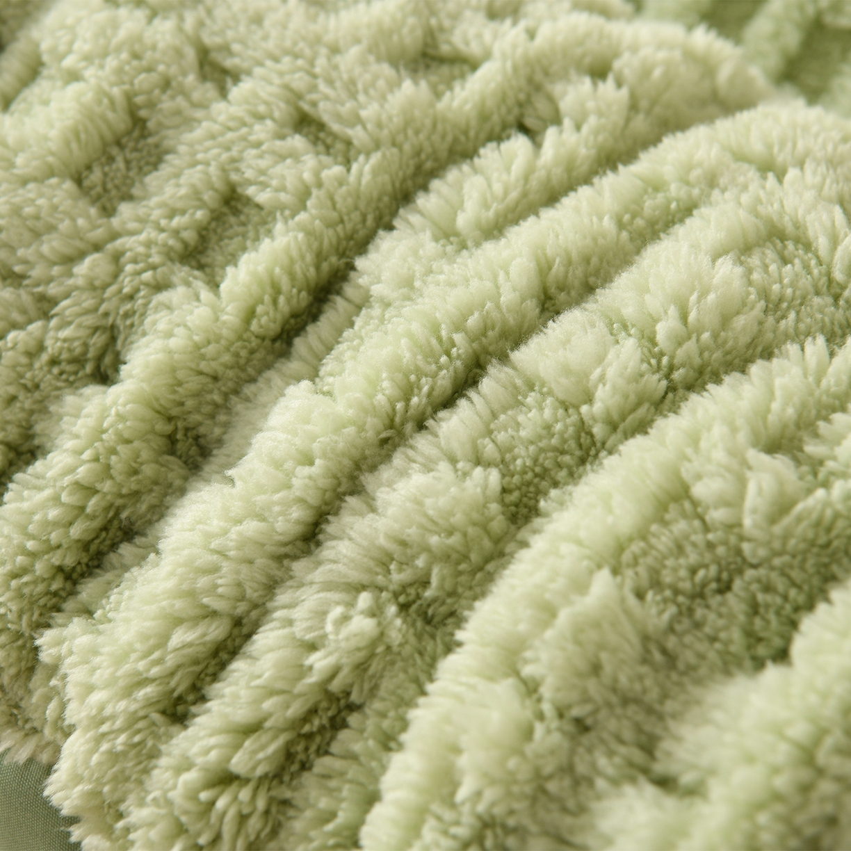 91家纺网 家纺一手货源 找家纺 小叮当家纺仓储工厂店 2025新款亲肤舒适方格绒系列床垫垫子-方格绒 方格绒-抹茶绿