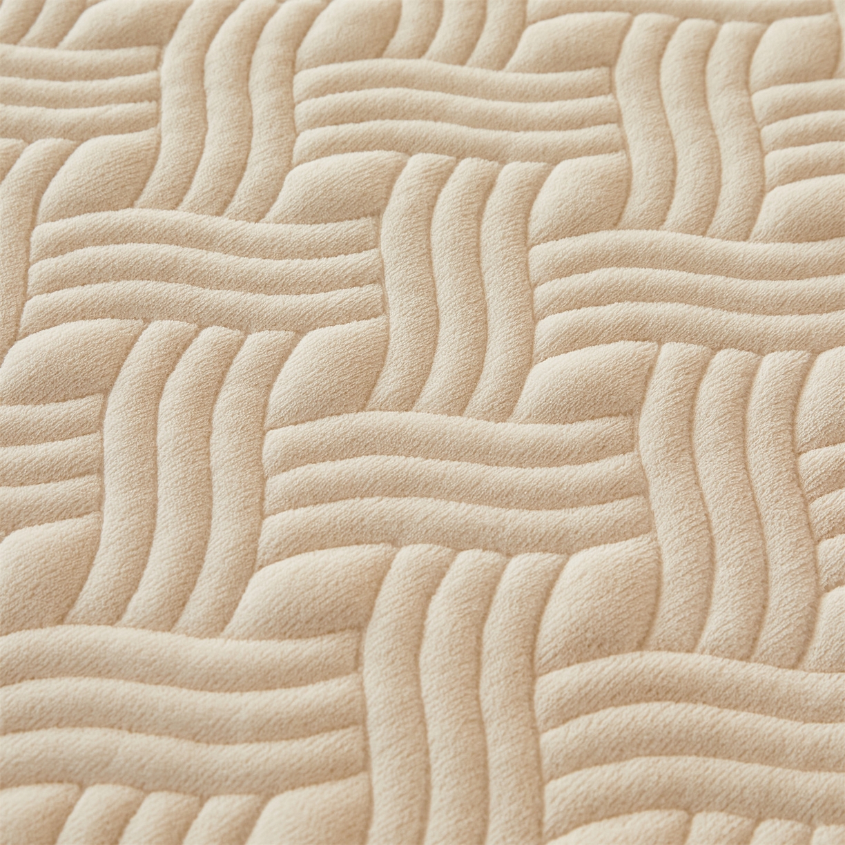 91家纺网 家纺一手货源 找家纺 金鹰 2025新款A类牛奶绒云眠绒夹棉床笠牛奶绒床笠席梦思保护套床垫套 奶白