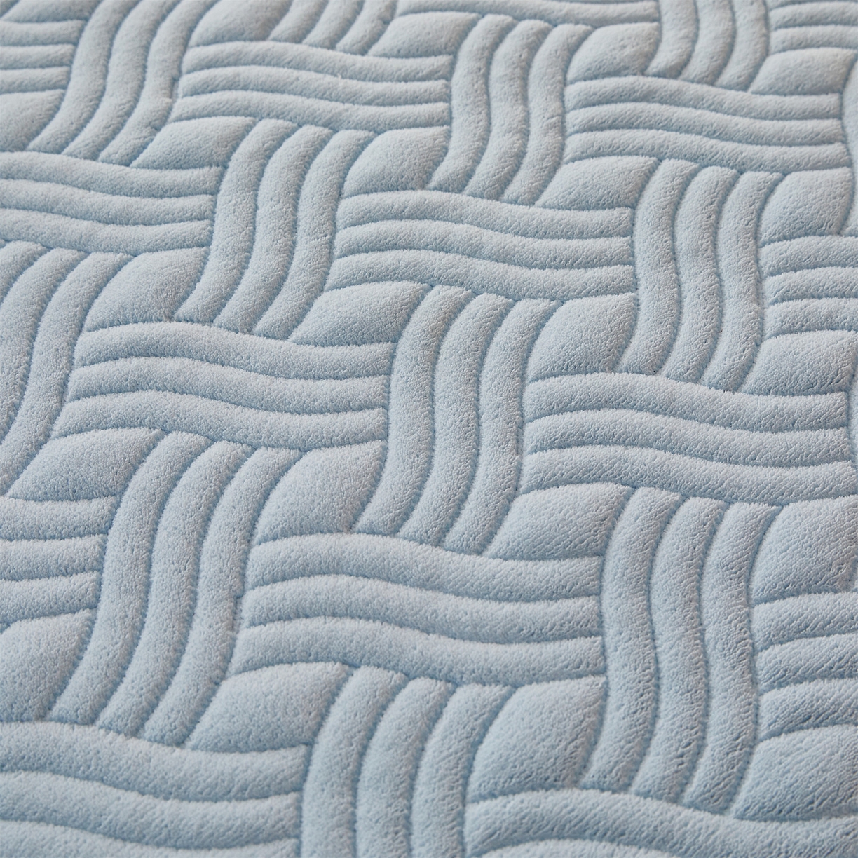 91家纺网 家纺一手货源 找家纺 金鹰 2025新款A类牛奶绒云眠绒夹棉床笠牛奶绒床笠席梦思保护套床垫套 天蓝