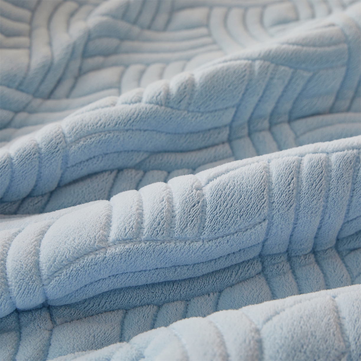 91家纺网 家纺一手货源 找家纺 金鹰 2025新款A类牛奶绒云眠绒夹棉床笠牛奶绒床笠席梦思保护套床垫套 天蓝