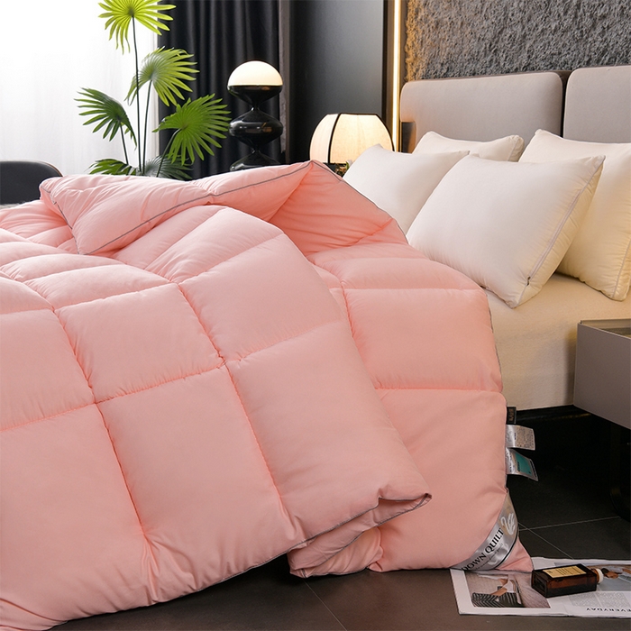 91家纺网 家纺一手货源 找家纺 小叮当家纺仓储工厂店 2025新款亲肤舒适A类母婴级全棉纯棉保暖被子被芯 羽粉