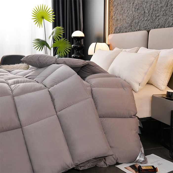 91家纺网 家纺一手货源 找家纺 小叮当家纺仓储工厂店 2025新款亲肤舒适A类母婴级全棉纯棉保暖被子被芯 羽灰