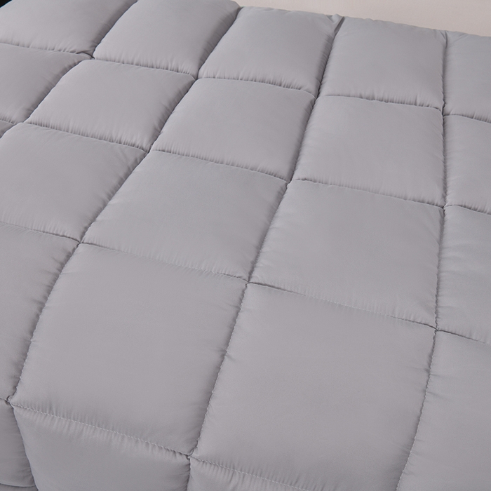 91家纺网 家纺一手货源 找家纺 小叮当家纺仓储工厂店 2025新款亲肤舒适A类母婴级全棉纯棉保暖被子被芯 羽兰灰