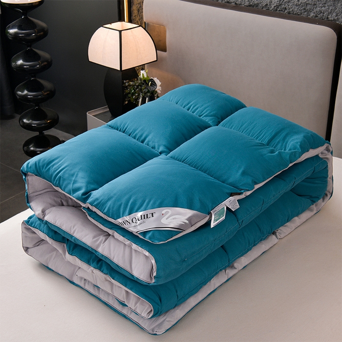 小叮当家纺仓储工厂店 2025新款亲肤舒适A类母婴级全棉纯棉保暖被子被芯 羽蓝