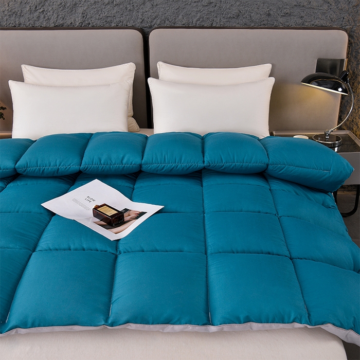 91家纺网 家纺一手货源 找家纺 小叮当家纺仓储工厂店 2025新款亲肤舒适A类母婴级全棉纯棉保暖被子被芯 羽蓝