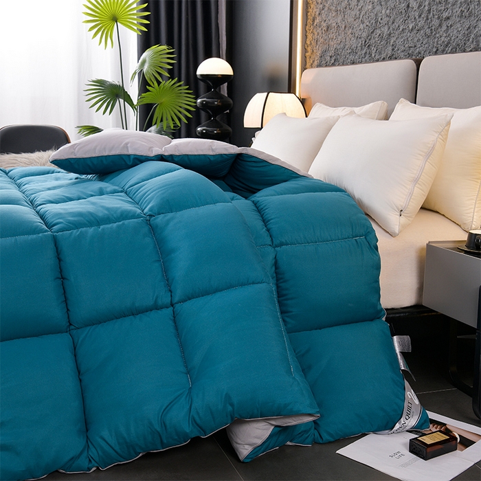 91家纺网 家纺一手货源 找家纺 小叮当家纺仓储工厂店 2025新款亲肤舒适A类母婴级全棉纯棉保暖被子被芯 羽蓝