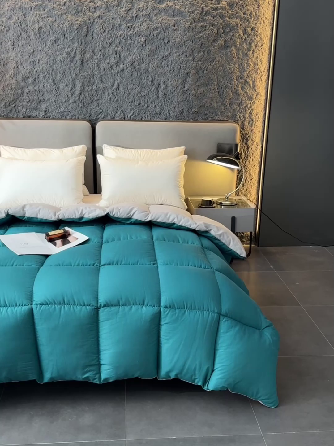 91家纺网 家纺一手货源 找家纺 小叮当家纺仓储工厂店 2025新款亲肤舒适A类母婴级全棉纯棉保暖被子被芯 羽蓝