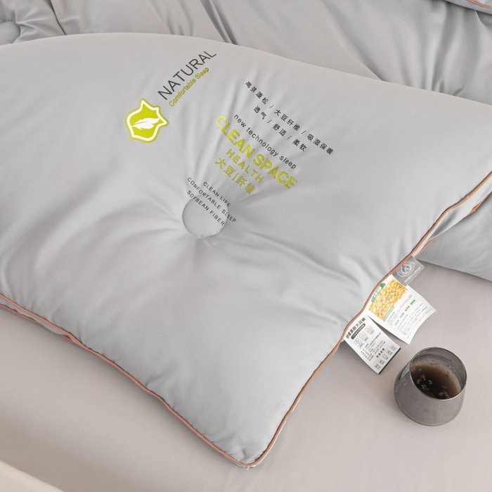 小叮当家纺仓储工厂店 2025新款亲肤舒适大豆纤维被被子被芯 立体大豆被-灰色