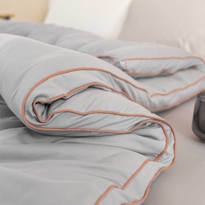 91家纺网 家纺一手货源 找家纺 小叮当家纺仓储工厂店 2025新款亲肤舒适大豆纤维被被子被芯 立体大豆被-灰色