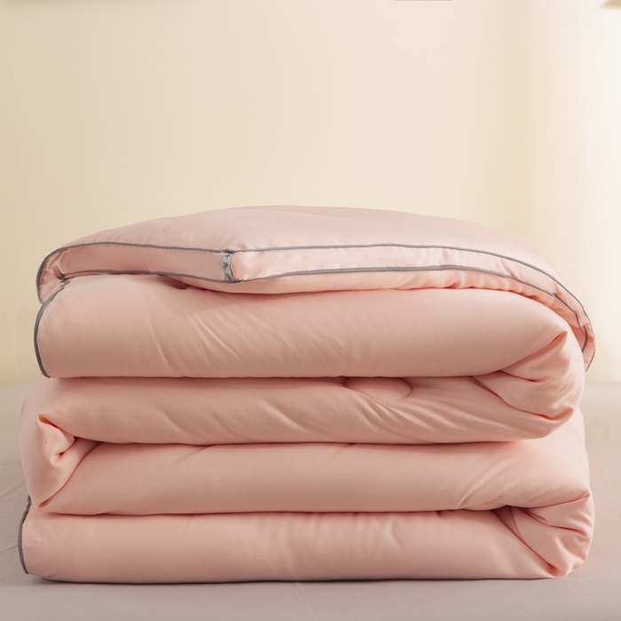 91家纺网 家纺一手货源 找家纺 小叮当家纺仓储工厂店 2025新款亲肤舒适大豆纤维被被子被芯 立体大豆被-粉色