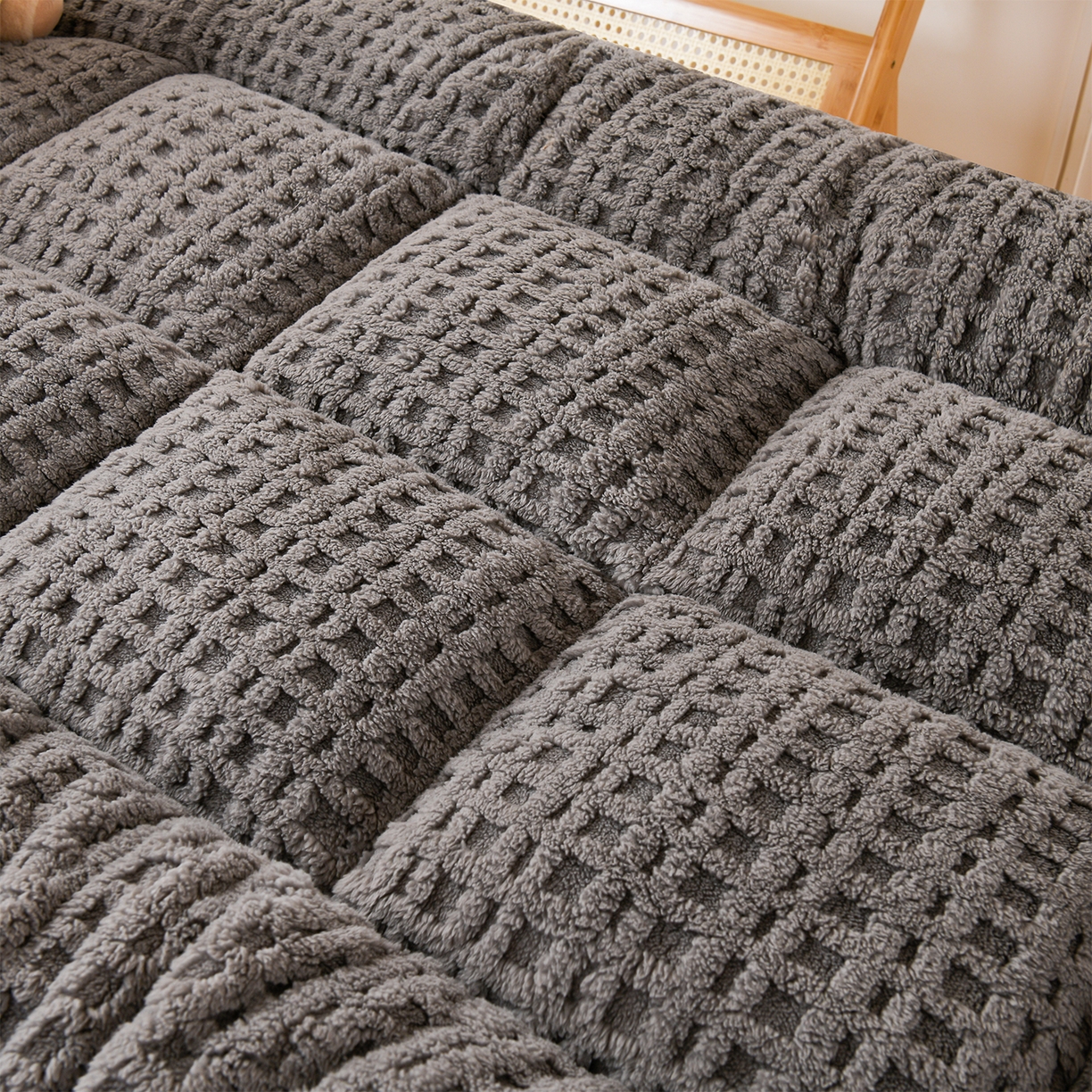 91家纺网 家纺一手货源 找家纺 小叮当家纺仓储工厂店 2025新款A类提花牛奶绒塔芙绒单床垫床垫单品跨境-方格 学生床 方格深灰