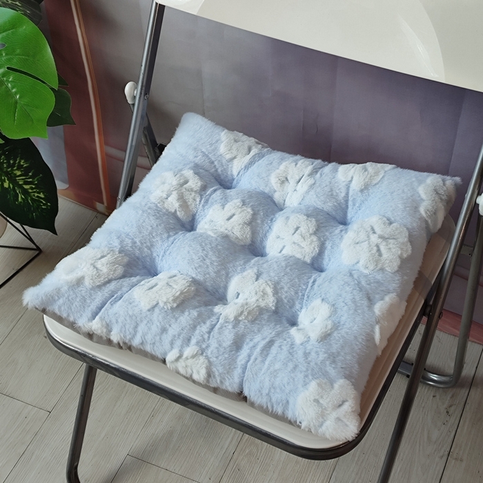 91家纺网 家纺一手货源 找家纺 （总）李帅家居 2025新款兔毛花绑带坐垫垫子椅子坐垫屁垫办公室久坐凳子垫子椅子垫办公椅座垫椅垫屁股垫四季