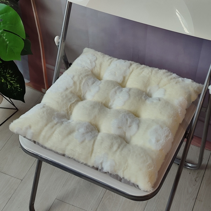 91家纺网 家纺一手货源 找家纺 （总）李帅家居 2025新款兔毛花绑带坐垫垫子椅子坐垫屁垫办公室久坐凳子垫子椅子垫办公椅座垫椅垫屁股垫四季