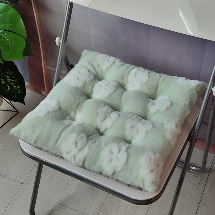 91家纺网 家纺一手货源 找家纺 （总）李帅家居 2025新款兔毛花绑带坐垫垫子椅子坐垫屁垫办公室久坐凳子垫子椅子垫办公椅座垫椅垫屁股垫四季