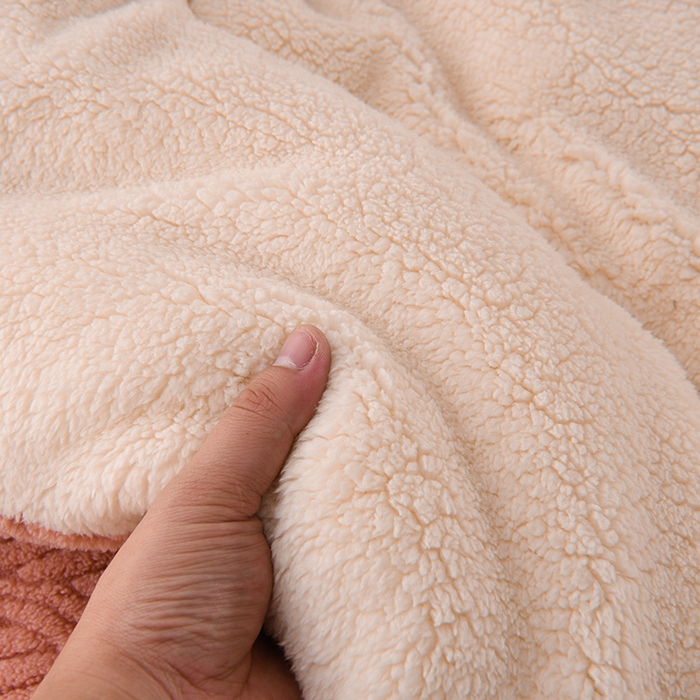 91家纺网 家纺一手货源 找家纺 小叮当家纺仓储工厂店 2025新款亲肤舒适提花双面绒冬被被子被芯-双面绒 双面绒豆沙