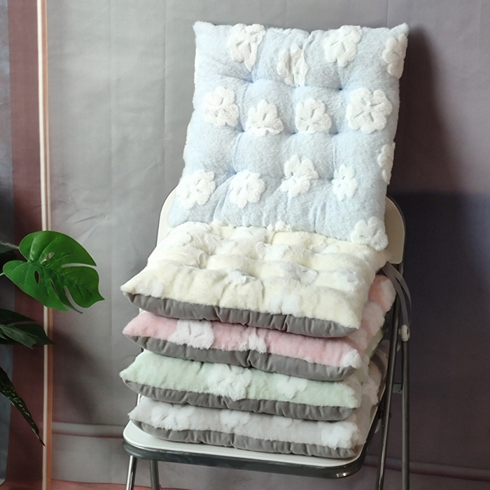 91家纺网 家纺一手货源 找家纺 （总）李帅家居 2025新款兔毛花绑带坐垫垫子椅子坐垫屁垫办公室久坐凳子垫子椅子垫办公椅座垫椅垫屁股垫四季