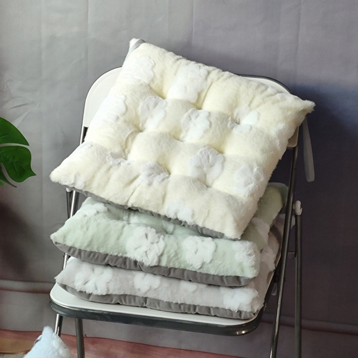 91家纺网 家纺一手货源 找家纺 （总）李帅家居 2025新款兔毛花绑带坐垫垫子椅子坐垫屁垫办公室久坐凳子垫子椅子垫办公椅座垫椅垫屁股垫四季