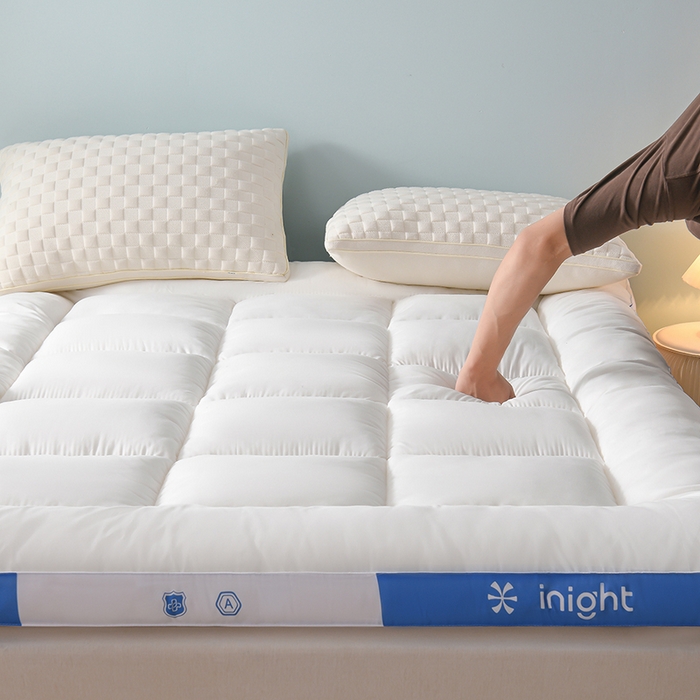 91家纺网 家纺一手货源 找家纺 小叮当家纺仓储工厂店 2025新款亲肤舒适纯色宝石床垫垫子床褥 宝石床垫-白