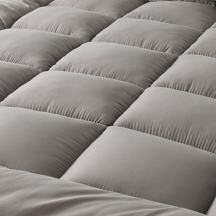 91家纺网 家纺一手货源 找家纺 小叮当家纺仓储工厂店 2025新款亲肤舒适纯色宝石床垫垫子床褥 宝石床垫-灰