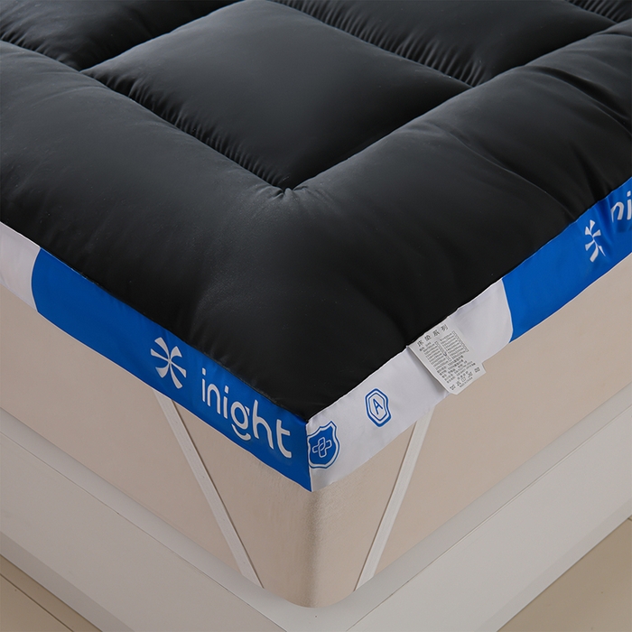 91家纺网 家纺一手货源 找家纺 小叮当家纺仓储工厂店 2025新款亲肤舒适纯色宝石床垫垫子床褥 宝石床垫-黑