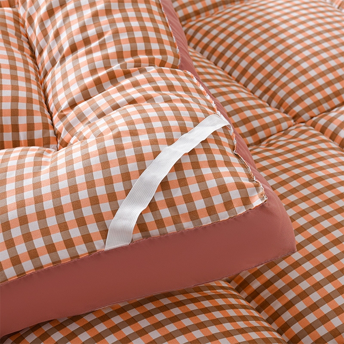 91家纺网 家纺一手货源 找家纺 小叮当家纺仓储工厂店 2025新款亲肤舒适格子床垫垫子床褥 格子床垫-粉格