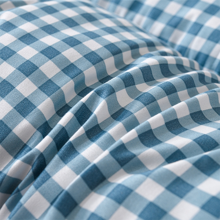 91家纺网 家纺一手货源 找家纺 小叮当家纺仓储工厂店 2025新款亲肤舒适格子床垫垫子床褥 格子床垫-蓝格