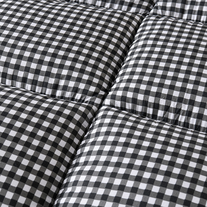 91家纺网 家纺一手货源 找家纺 小叮当家纺仓储工厂店 2025新款亲肤舒适格子床垫垫子床褥 格子床垫-黑格