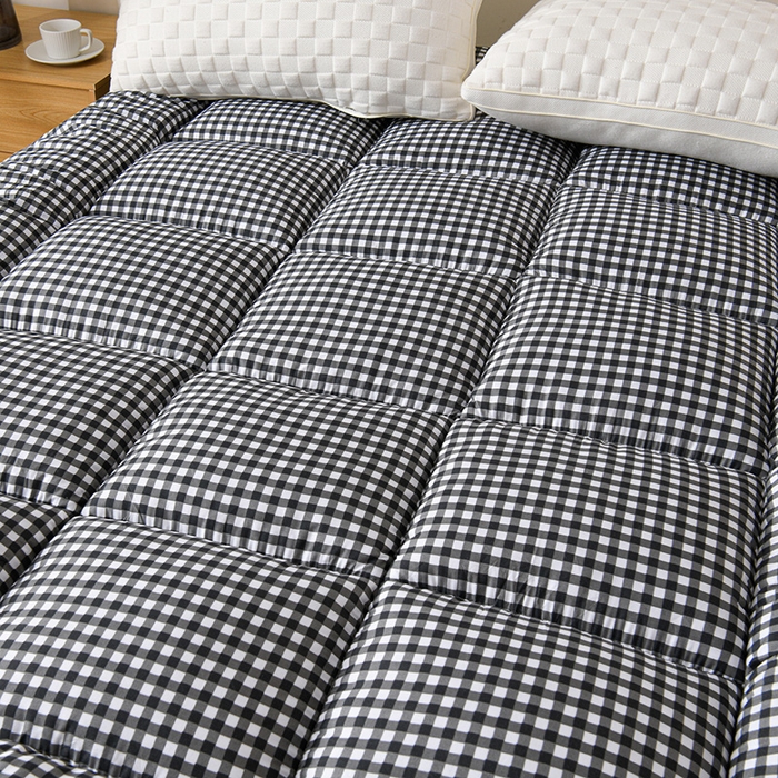 91家纺网 家纺一手货源 找家纺 （总）小叮当家纺仓储工厂店 2025新款亲肤舒适格子床垫垫子床褥