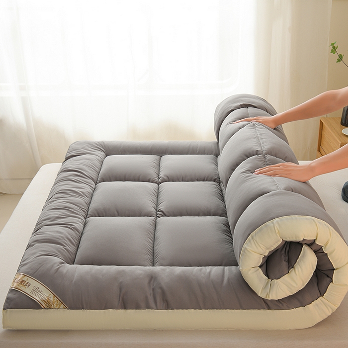 小叮当家纺仓储工厂店 2025新款亲肤舒适黄边立体床垫床褥 黄边灰