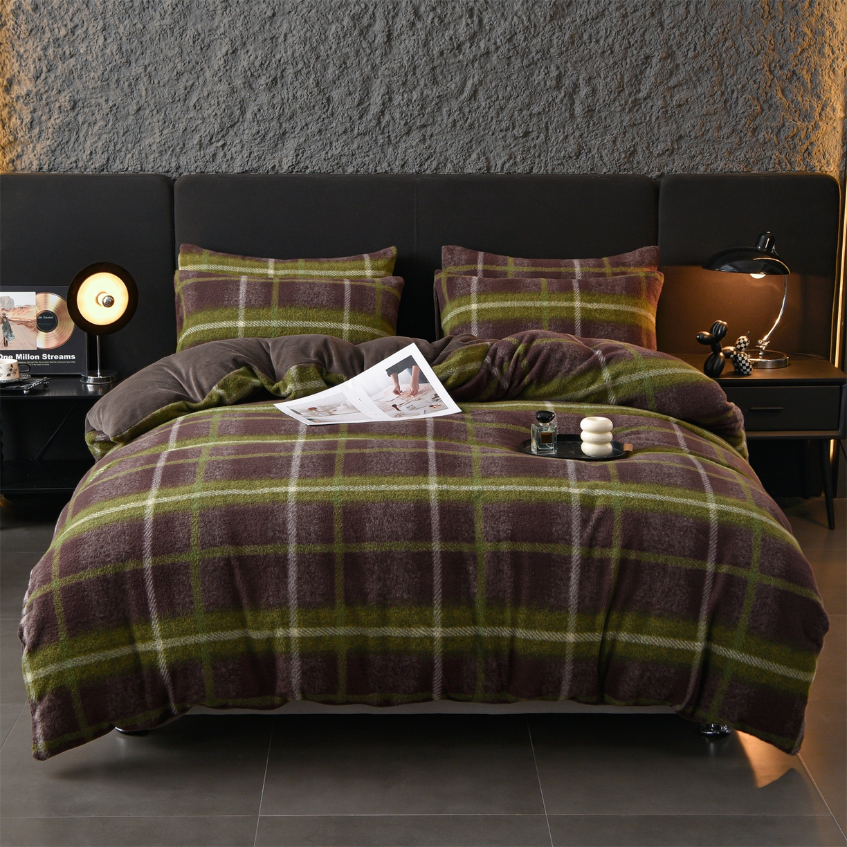 91家纺网 家纺一手货源 找家纺 （总）金鹰 2025新款仿羊绒夹棉印花床笠四件套加厚牛奶绒四件套