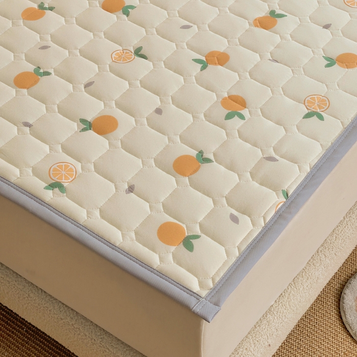 91家纺网 家纺一手货源 找家纺 小叮当家纺仓储工厂店 2025新款薄垫针织系列床护垫床垫-针织 针织桔子