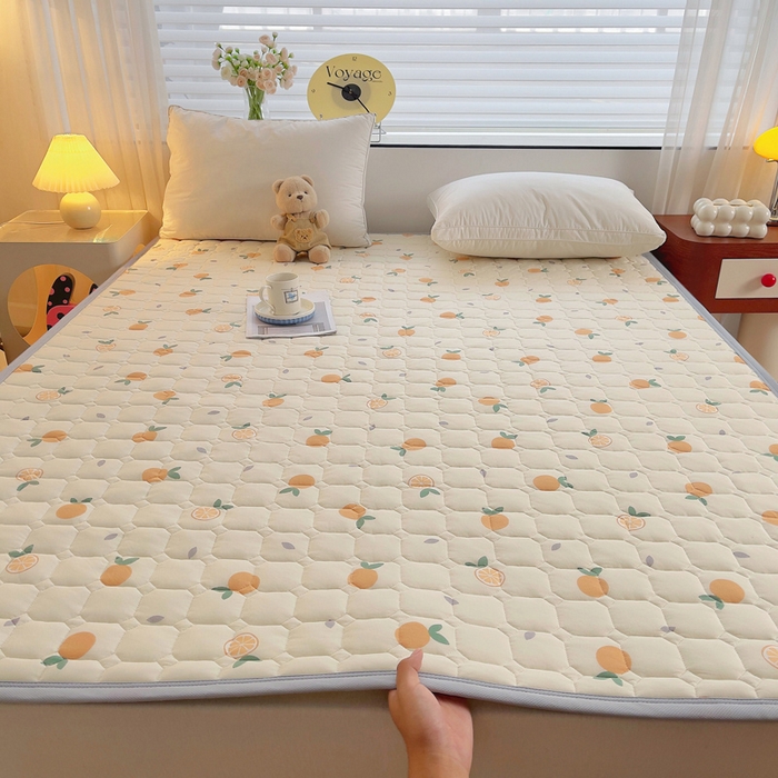 91家纺网 家纺一手货源 找家纺 小叮当家纺仓储工厂店 2025新款薄垫针织系列床护垫床垫-针织 针织桔子