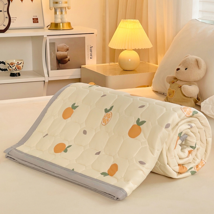 91家纺网 家纺一手货源 找家纺 小叮当家纺仓储工厂店 2025新款薄垫针织系列床护垫床垫-针织 针织桔子