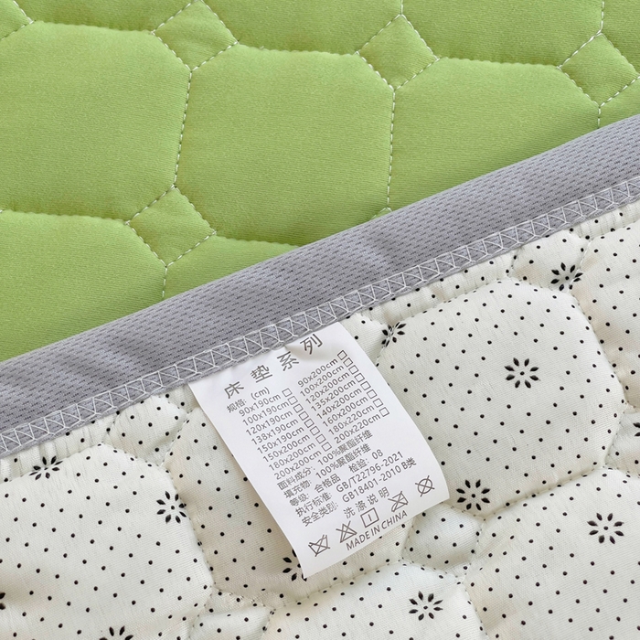91家纺网 家纺一手货源 找家纺 小叮当家纺仓储工厂店 2025新款薄垫针织系列床护垫床垫-针织 针织果绿