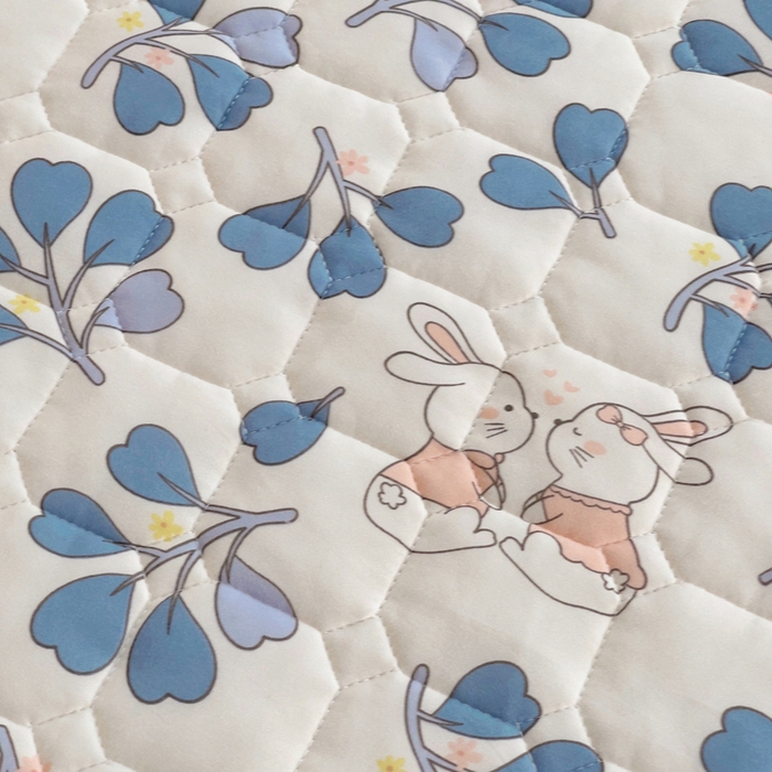 91家纺网 家纺一手货源 找家纺 小叮当家纺仓储工厂店 2025新款薄垫针织系列床护垫床垫-针织 针织兔子