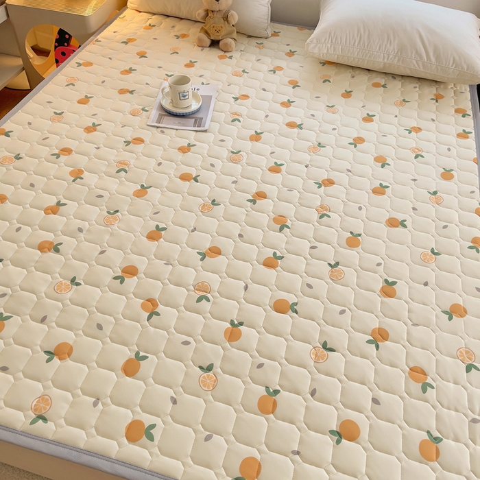 91家纺网 家纺一手货源 找家纺 小叮当家纺仓储工厂店 2025新款薄垫针织系列床护垫床垫-针织 针织桔子