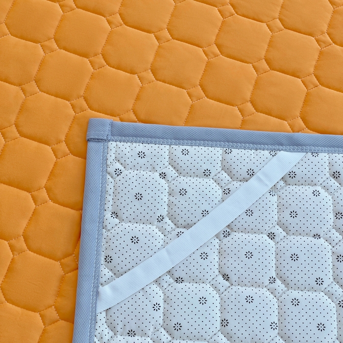 91家纺网 家纺一手货源 找家纺 小叮当家纺仓储工厂店 2025新款薄垫针织系列床护垫床垫-针织 针织橘色