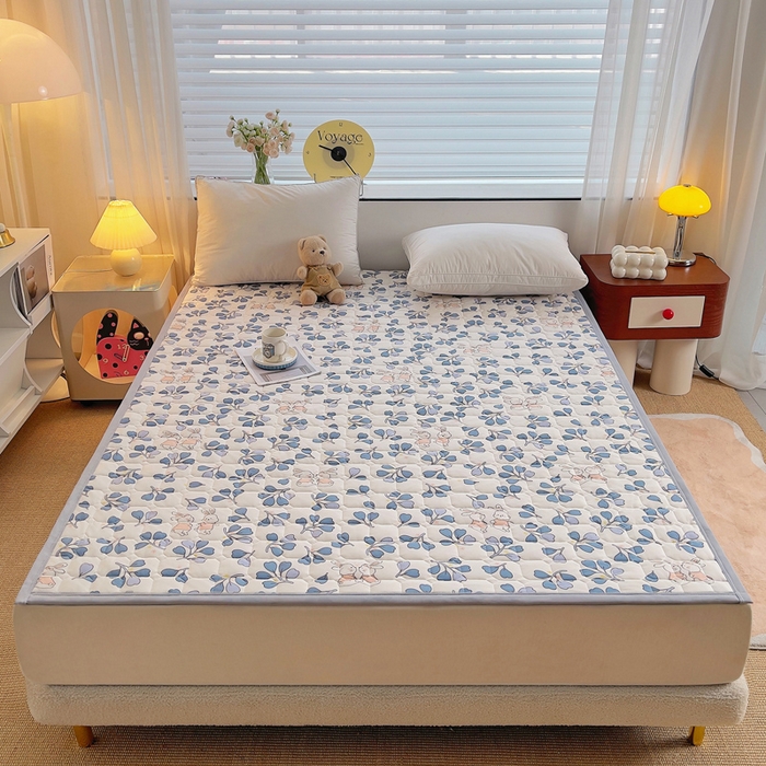 91家纺网 家纺一手货源 找家纺 小叮当家纺仓储工厂店 2025新款薄垫针织系列床护垫床垫-针织 针织兔子