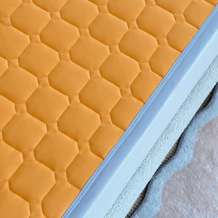 91家纺网 家纺一手货源 找家纺 小叮当家纺仓储工厂店 2025新款薄垫针织系列床护垫床垫-针织 针织橘色