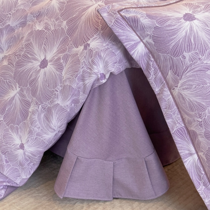 91家纺网 家纺一手货源 找家纺 雲归梦 2025新款纯棉加厚磨毛多规格磨毛四件套 浮萍紫