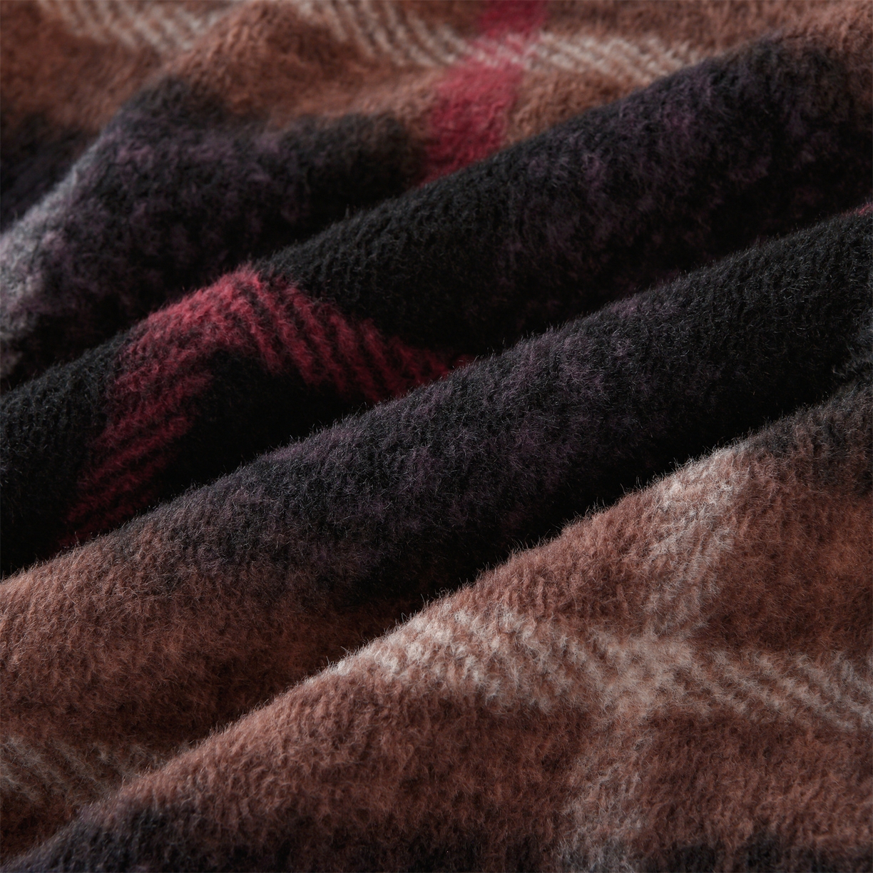 91家纺网 家纺一手货源 找家纺 金鹰 2025新款仿羊绒夹棉印花床笠四件套加厚牛奶绒四件套 宝丽-棕