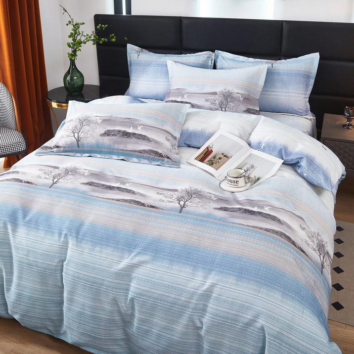 91家纺网 家纺一手货源 找家纺 雲归梦 2025新款纯棉加厚磨毛多规格磨毛四件套 古韵山河