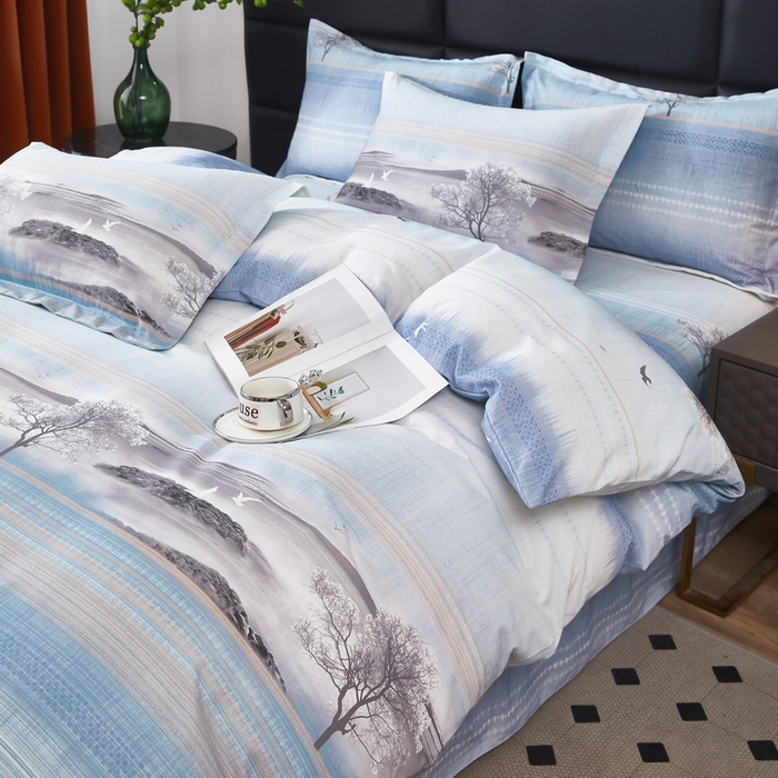 91家纺网 家纺一手货源 找家纺 雲归梦 2025新款纯棉加厚磨毛多规格磨毛四件套 古韵山河