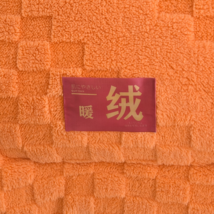 91家纺网 家纺一手货源 找家纺 小叮当家纺仓储工厂店 2025全新塔芙绒冬被加厚牛奶绒羊羔绒被子被芯 暖绒橙