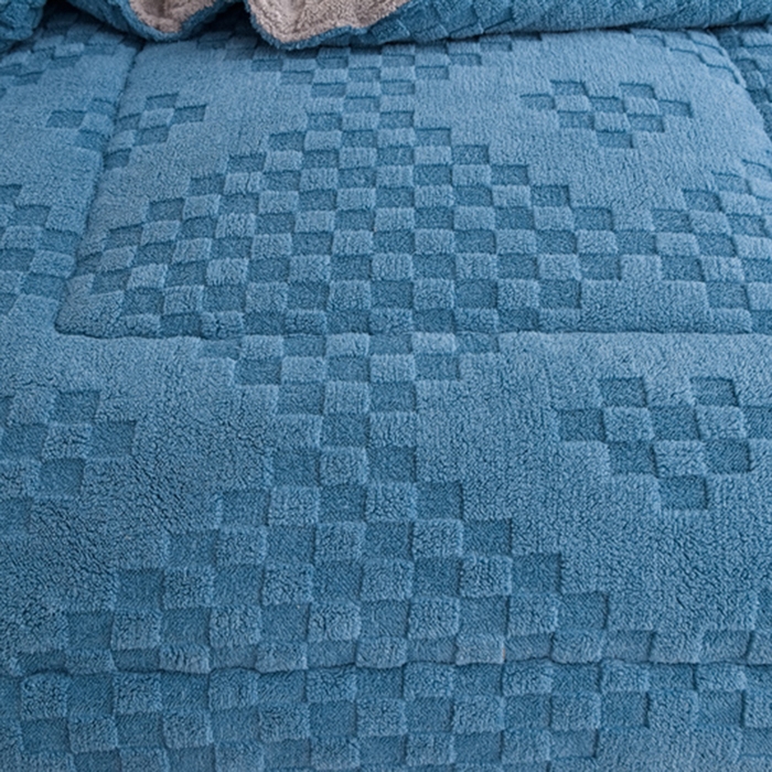 91家纺网 家纺一手货源 找家纺 小叮当家纺仓储工厂店 2025全新塔芙绒冬被加厚牛奶绒羊羔绒被子被芯 暖绒蓝