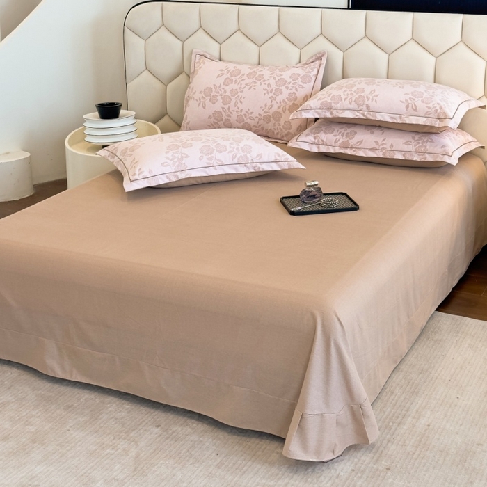 91家纺网 家纺一手货源 找家纺 雲归梦 2025新款纯棉加厚磨毛多规格磨毛四件套 玫瑰之心粉