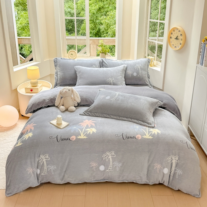 91家纺网 家纺一手货源 找家纺 （总）优姿家纺 2025新款高克重牛奶绒印花单被套